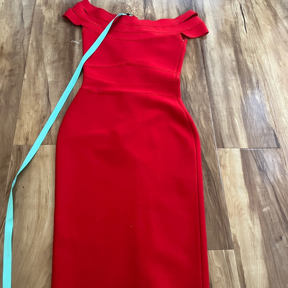 Mistress Rocks LA red Bodycon MIDI dress